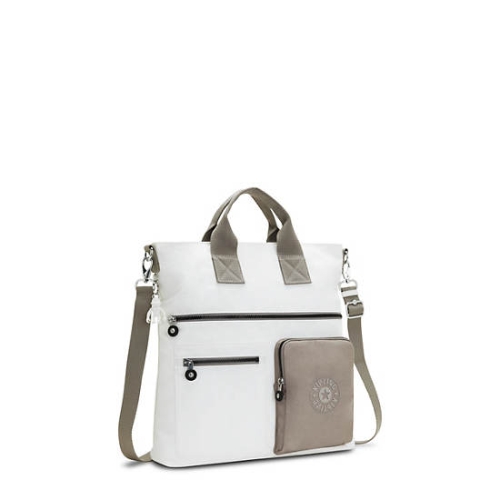 Kipling Jong Tote Bags White | USA-25CPXR