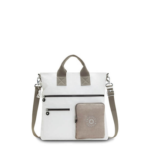 Kipling Jong Tote Bags White | USA-25CPXR