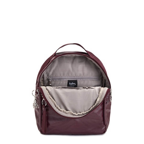 Kipling Kae Classic Metallic Backpacks Burgundy | USA-15BEHG