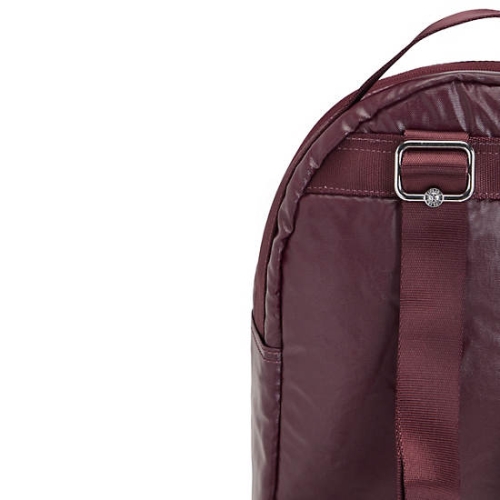 Kipling Kae Classic Metallic Backpacks Burgundy | USA-15BEHG