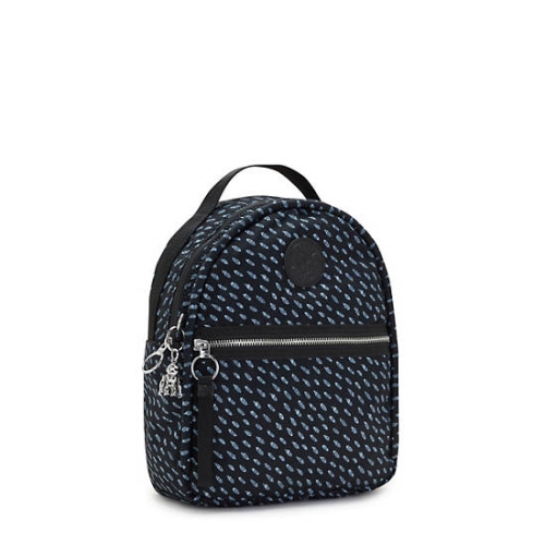 Kipling Kae Printed Backpacks Black | USA-85NOZE