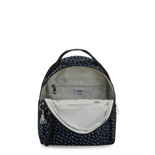 Kipling Kae Printed Backpacks Black | USA-85NOZE