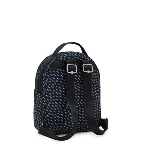 Kipling Kae Printed Backpacks Black | USA-85NOZE