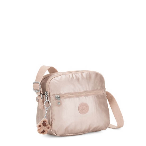 Kipling Keefe Metallic Crossbody Bags Gold | USA-69BCZE