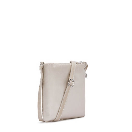 Kipling Keiko Metallic Crossbody Mini Bags Beige | USA-53VBGU