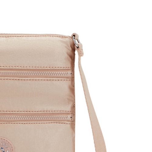 Kipling Keiko Metallic Crossbody Mini Bags Gold | USA-61WZGC