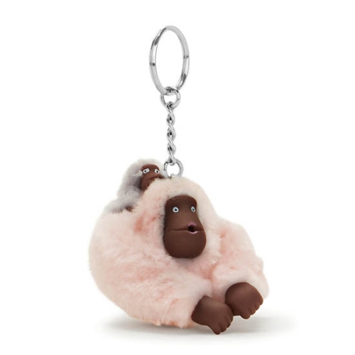 Kipling Mom And Baby Classic Monkey Keychains Pink | USA-21ALGU