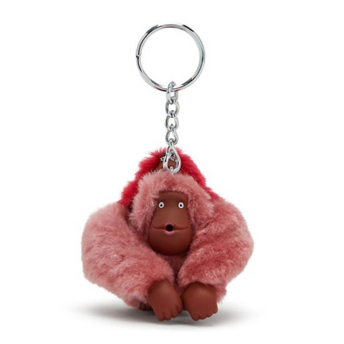 Kipling Mom And Baby Sven Monkey Keychains Red | USA-85AMXY