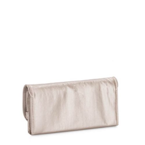 Kipling Money Land Metallic Snap Wallets Beige | USA-02KLGD