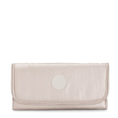 Kipling Money Land Metallic Snap Wallets Beige | USA-02KLGD