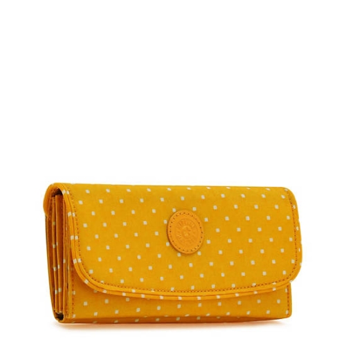 Kipling Money Land Printed Snap Wallet Handbags Yellow | USA-58YLHS