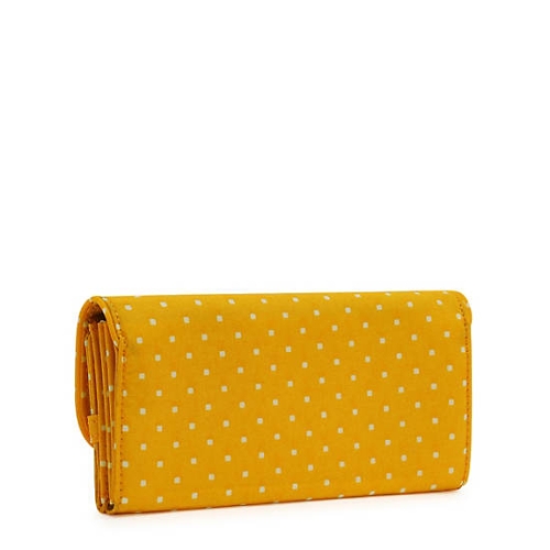 Kipling Money Land Printed Snap Wallet Handbags Yellow | USA-58YLHS