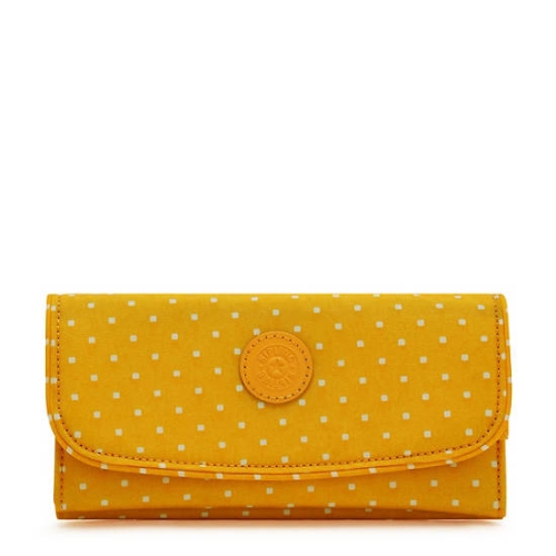 Kipling Money Land Printed Snap Wallet Handbags Yellow | USA-58YLHS