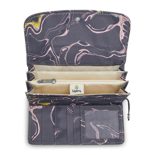 Kipling Money Land Printed Snap Wallets Grey | USA-60LOFE