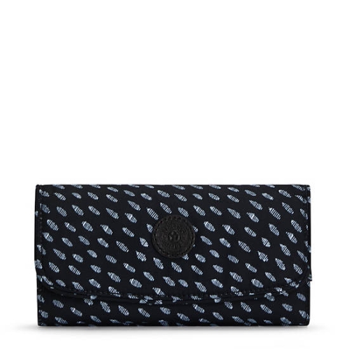 Kipling Money Land Printed Snap Wallets Navy | USA-73KOJA