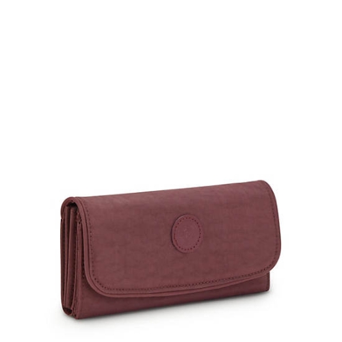 Kipling Money Land Snap Wallets Burgundy | USA-47XGME