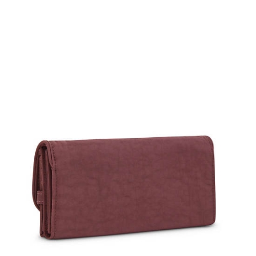 Kipling Money Land Snap Wallets Burgundy | USA-47XGME