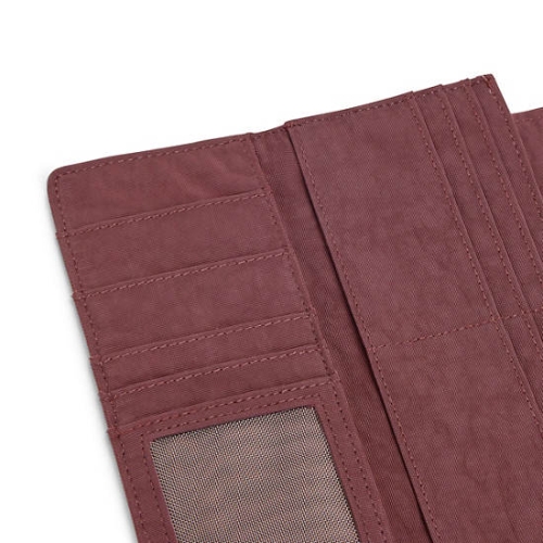 Kipling Money Land Snap Wallets Burgundy | USA-47XGME