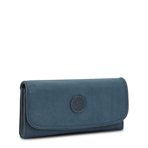 Kipling Money Land Snap Wallets Navy Grey | USA-37FJUN