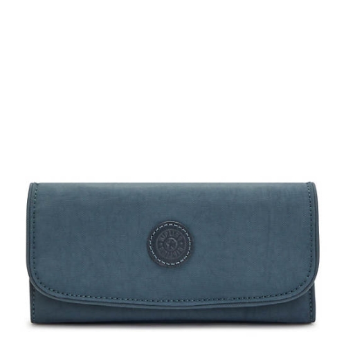 Kipling Money Land Snap Wallets Navy Grey | USA-37FJUN