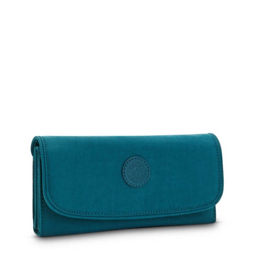 Kipling Money Land Snap Wallets Turquoise | USA-01EZVA