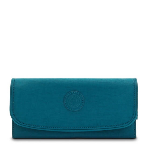 Kipling Money Land Snap Wallets Turquoise | USA-01EZVA