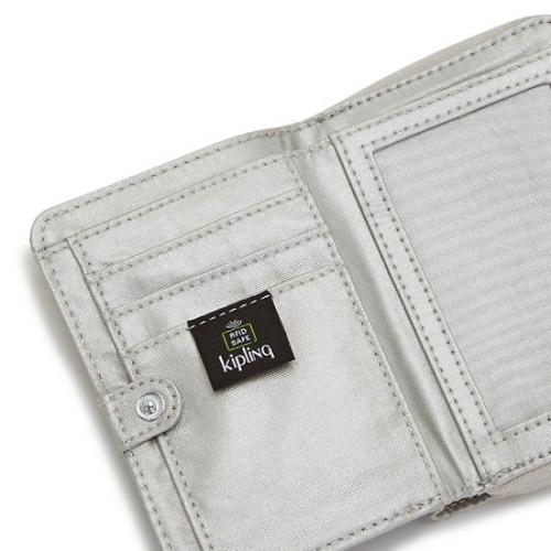 Kipling Money Love Metallic Small Wallets Silver | USA-14HGBZ