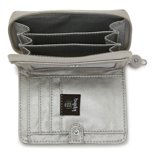 Kipling Money Love Metallic Small Wallets Silver | USA-32YFBC