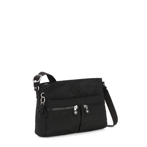 Kipling New Angie Crossbody Bags Black | USA-72PAVD