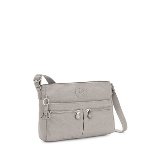 Kipling New Angie Crossbody Bags Grey | USA-16VFRP