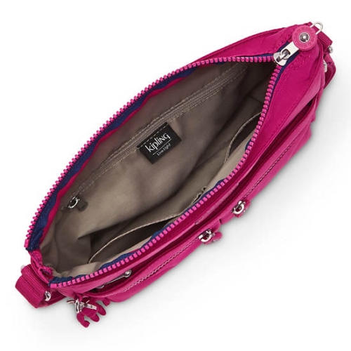 Kipling New Angie Fashion Crossbody Bags Pink Fuchsia | USA-19GRLQ