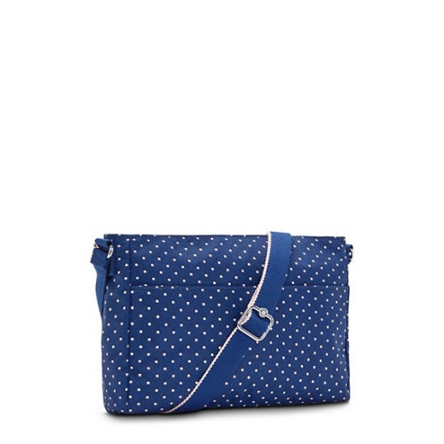 Kipling New Angie Printed Crossbody Bags Blue | USA-46AWKP