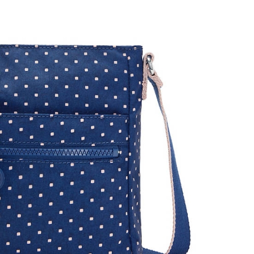 Kipling New Angie Printed Crossbody Bags Blue | USA-46AWKP