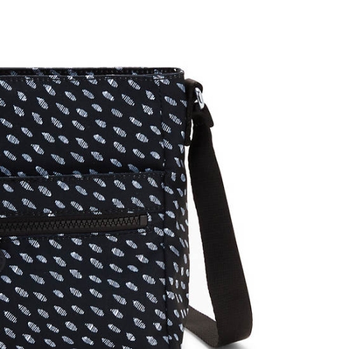 Kipling New Angie Printed Crossbody Bags Black | USA-91KHSI