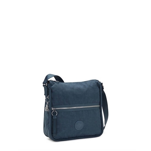 Kipling Oswin Shoulder Bag Pouches Navy Grey | USA-89IJHN