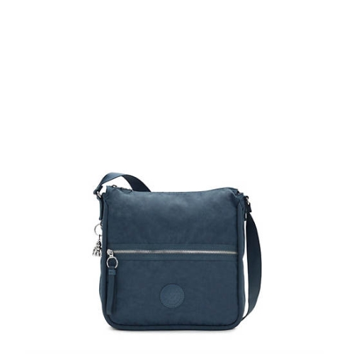 Kipling Oswin Shoulder Bag Pouches Navy Grey | USA-89IJHN