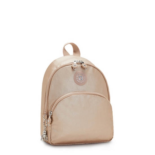 Kipling Paola Small Metallic Backpacks Gold | USA-02HUKD