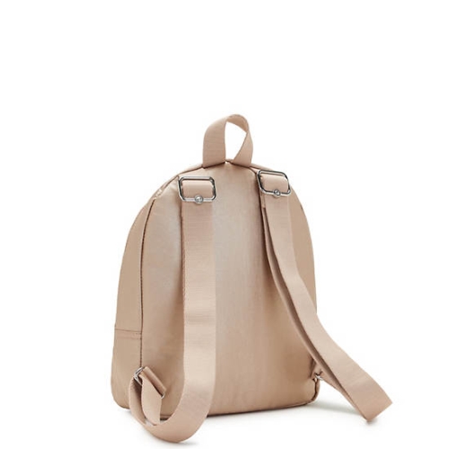 Kipling Paola Small Metallic Backpacks Gold | USA-02HUKD