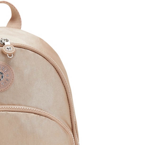 Kipling Paola Small Metallic Backpacks Gold | USA-02HUKD