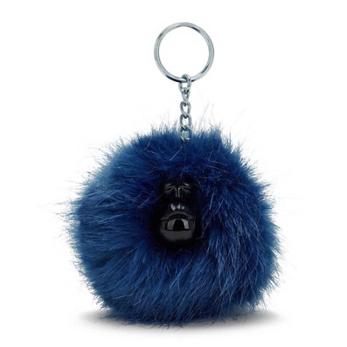 Kipling Pompom Monkey Keychains Blue | USA-08CXVH