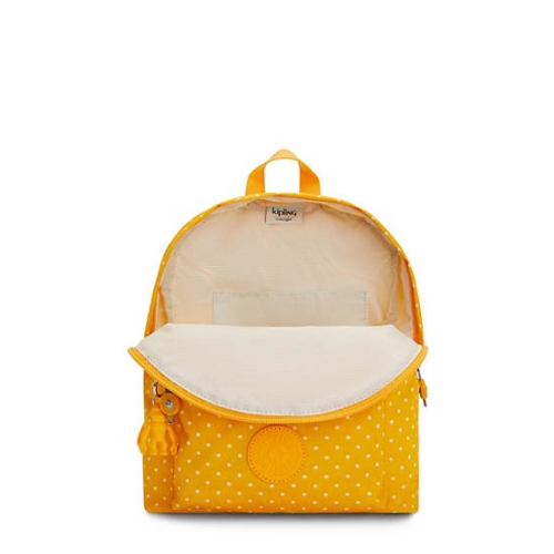 Kipling Reposa Printed Backpacks Yellow | USA-87AEJC