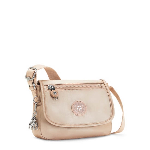 Kipling Sabian Metallic Crossbody Mini Bags Gold | USA-65KZGQ