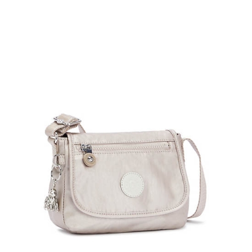 Kipling Sabian Metallic Crossbody Mini Bags Beige | USA-84KIBT