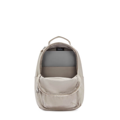 Kipling Seoul Small Metallic Tablet Backpacks Beige | USA-71YBEQ