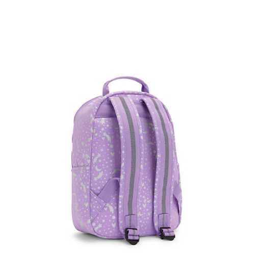 Kipling Seoul Small Printed Tablet Backpacks Purple | USA-60GOKE