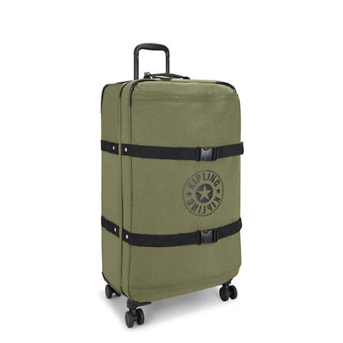 Kipling Spontaneous Large Rolling Suitcases Olive | USA-20LHVY