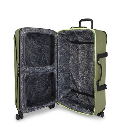 Kipling Spontaneous Large Rolling Suitcases Olive | USA-20LHVY