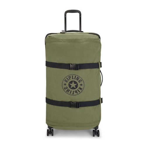 Kipling Spontaneous Large Rolling Suitcases Olive | USA-20LHVY