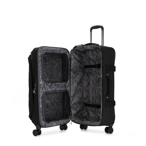 Kipling Spontaneous Medium Rolling Suitcases Black | USA-34VLNK