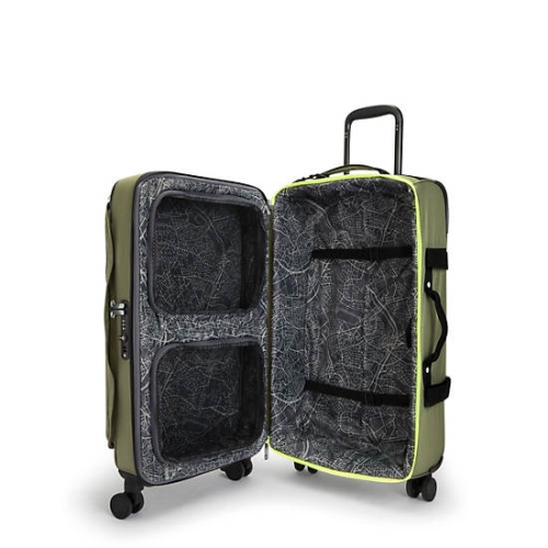 Kipling Spontaneous Medium Rolling Suitcases Olive | USA-68AXUG